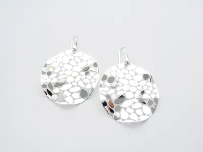 Marseille Silver Large Oval Mosaic Earrings