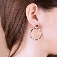 Bronzallure Hoop Stud Knocker Earrings