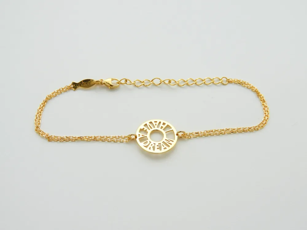 KURSHUNI Gold I HAVE A DREAM Bracelet