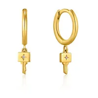 Ania Haie Gold Key Huggie Hoops