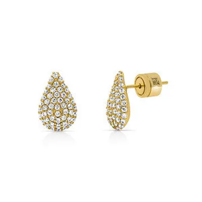 Dean Davidson Teardrop Pave White Topaz Studs