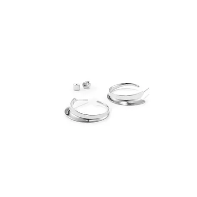 Jenny Bird Silver 'Vantage' Small Hoop Earrings