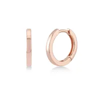 Kurshuni Rose Gold Vermeil Square Edge 16mm Huggie Hoops