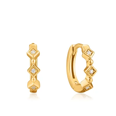 Ania Haie Gold Sparkle Huggie Hoops