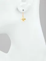 Holly Yashi Gold Champagne 'Petite Plumeria' Drop Earrings