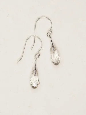Holly Yashi Grey Silver 'Rain Drop' Earrings