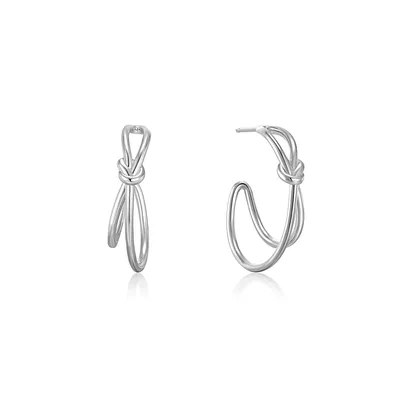 Ania Haie Silver Knot Stud Hoops