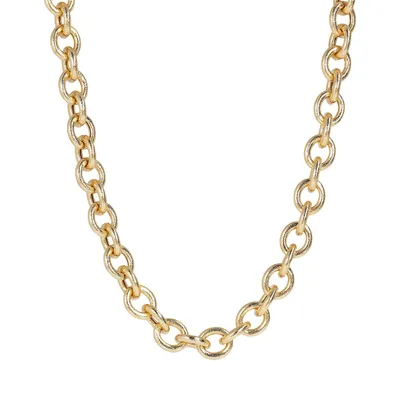 Etrusca Etched Rolo Link Necklace