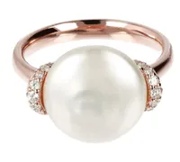 Bronzallure Cultured Coin Pearl and Gemstone Ring Sz 7