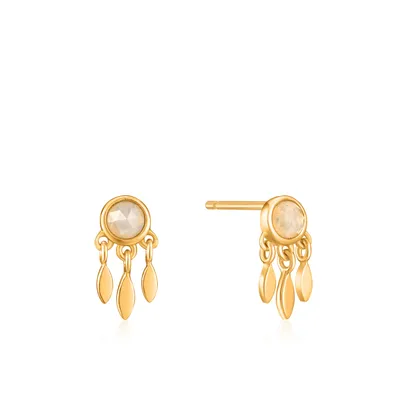 Ania Haie Gold Midnight Fringe Stud Earrings