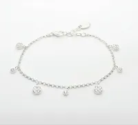 Marseille Sterling with Round CZ Charms Bracelet