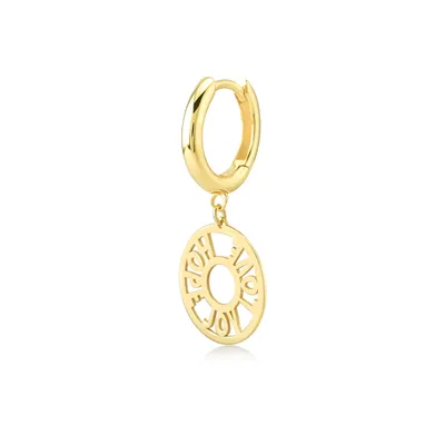 KURSHUNI Gold HOPE JOY LOVE Single Earring