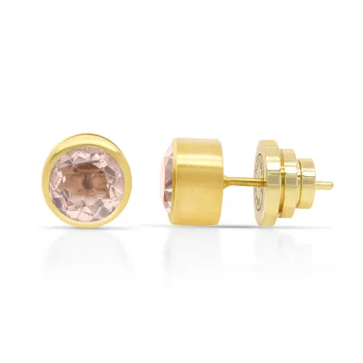 Dean Davdson Gold Morganite Midi Studs