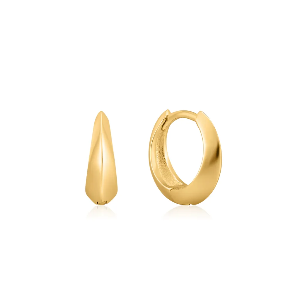 Ania Haie Gold Single Spike Huggie Hoops