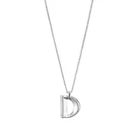 Jenny Bird Silver Monogram Necklace 'D'