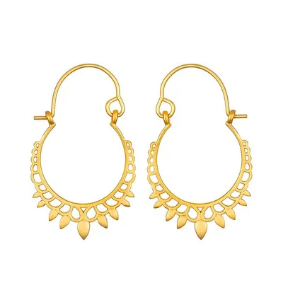 Satya Gold Petal Hoop Earrings