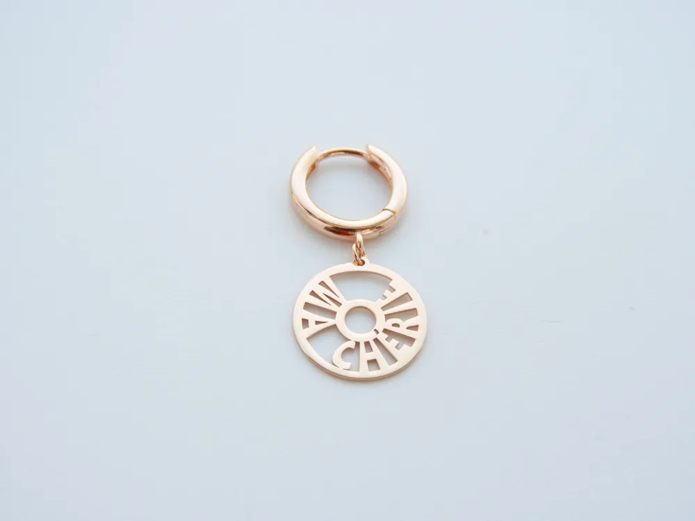 KURSHUNI Rose Gold MA CHÉRIE Single Earring