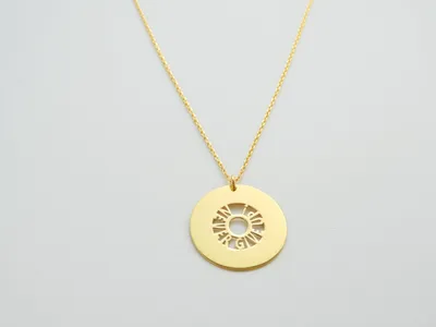 Kurshuni Gold Never Give Up ! Necklace
