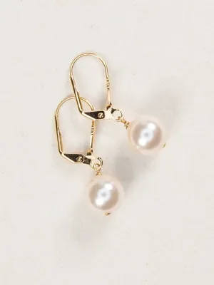 Holly Yashi White Gold Classic Pearl Earrings