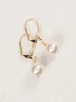 Holly Yashi White Gold Classic Pearl Earrings