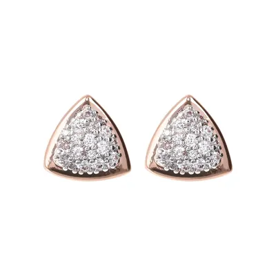Bronzallure Cubic Zirconia Triangle Earrings