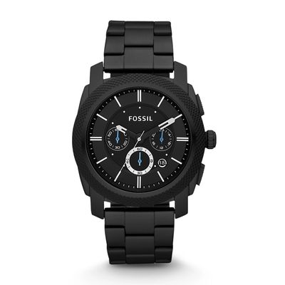 Fossil Black Stainless Steel Machine Chronograph Mens Watch