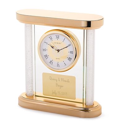 Gold Panel Wedding Clock
