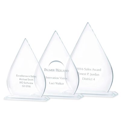 Glass Tear Drop Awards