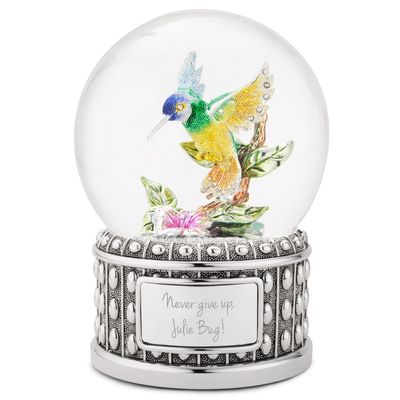 Jeweled Hummingbird Musical Snow Globe