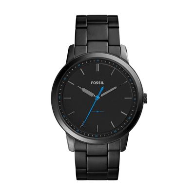 Fossil All Black Stainless Steel Minimalist Chronograph Mens
