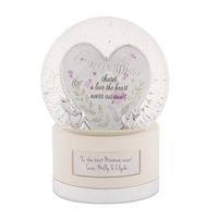 Silver Grandma Heart Snow Globe