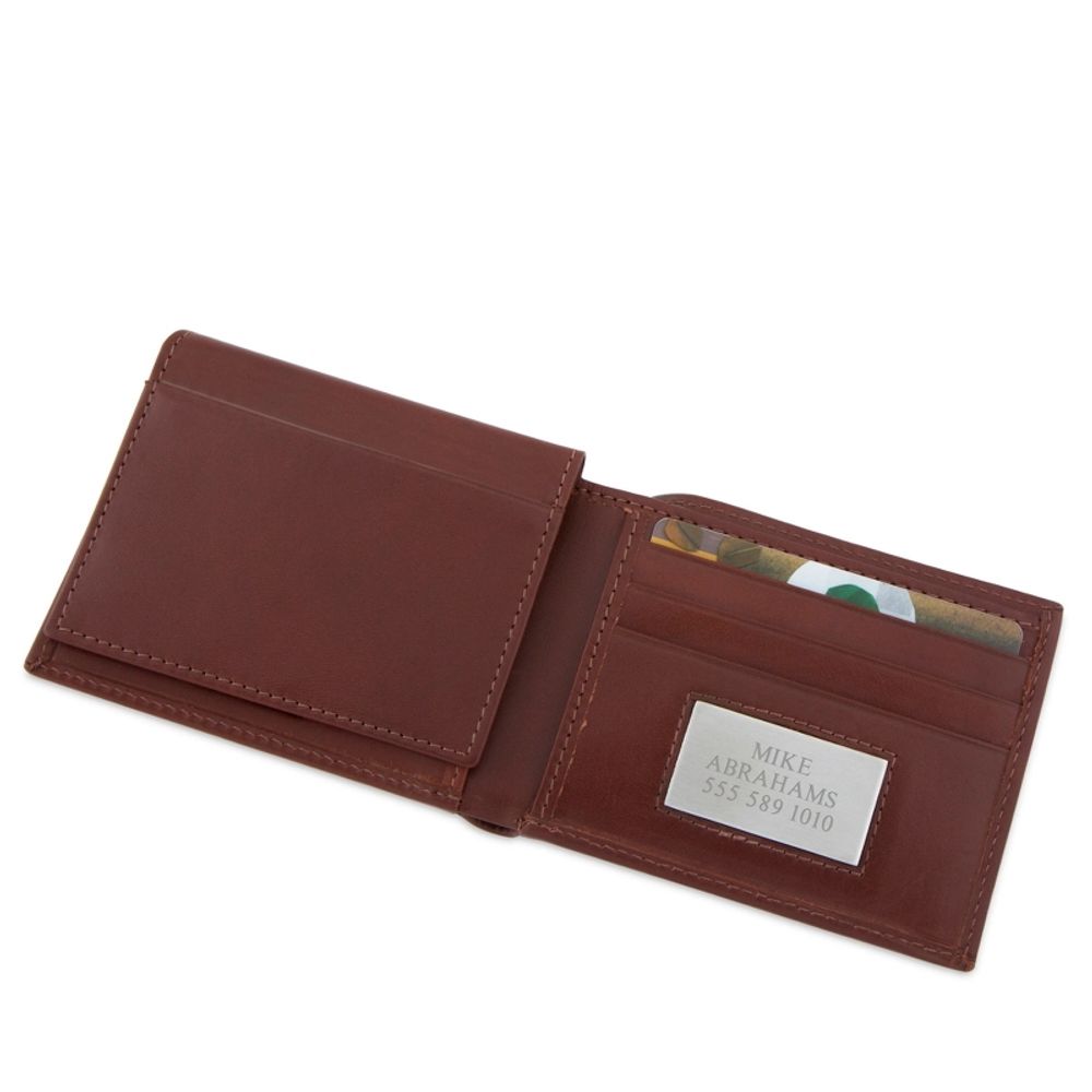Brown Leather Passcase Bifold