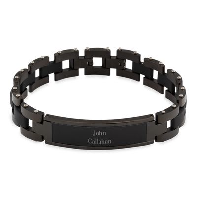Black Matte Stainless Steel ID Bracelet
