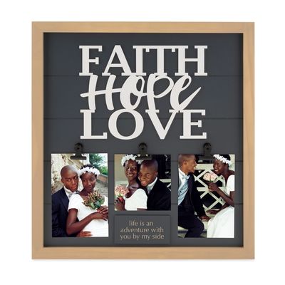 Faith Hope Love 3 Clip Wall Art