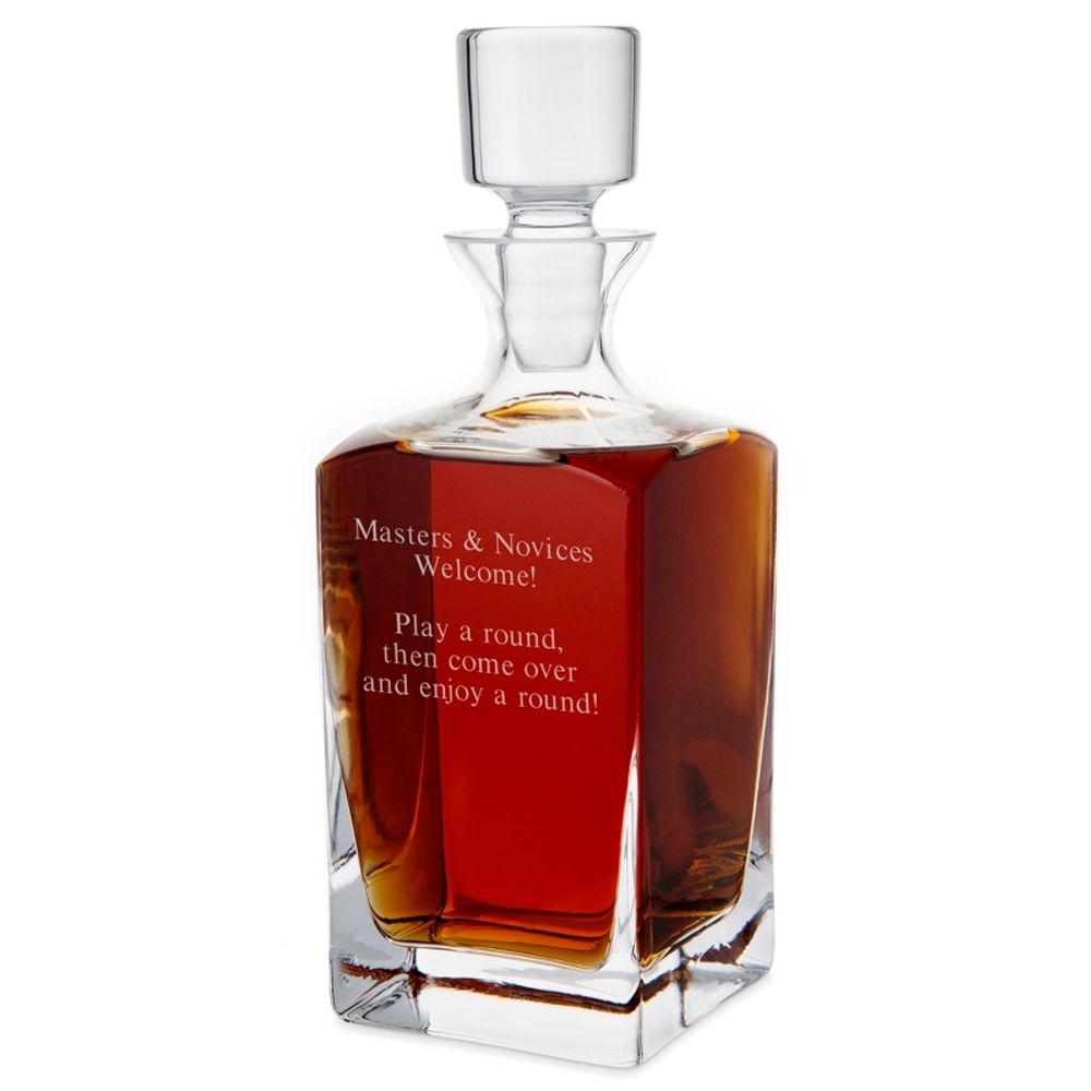 Glass Square Rounded Edge Decanter