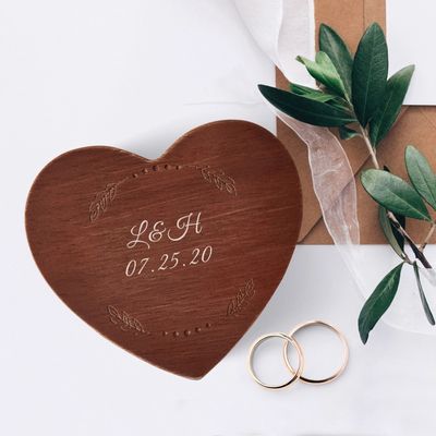 Wedding Wood Personalized Ring Box