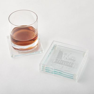 Personalized Glass Coasters - Set of 4