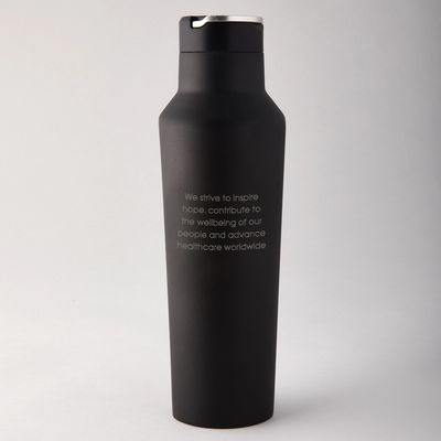 Corkcicle Matte Black 20 OZ Stainless Steel Sport Canteen