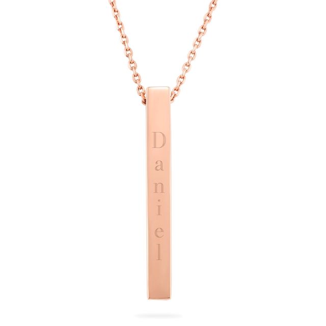 things remembered gold bar necklace