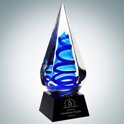 Blue Glass Spiral Award