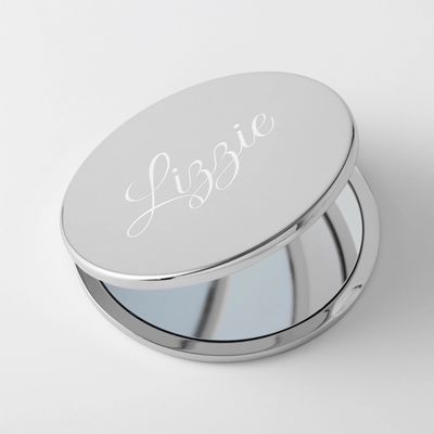 Personalized Silver Compact