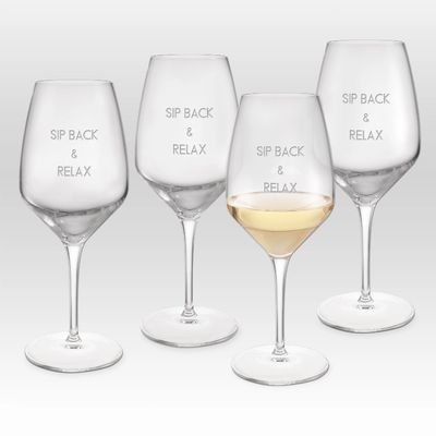 Luigi Bormioli Atelier Personalized White Wine Glasses Set