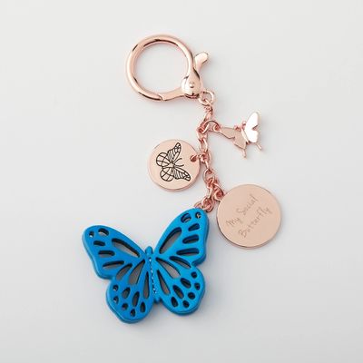 Personalized Butterfly Bag Charm