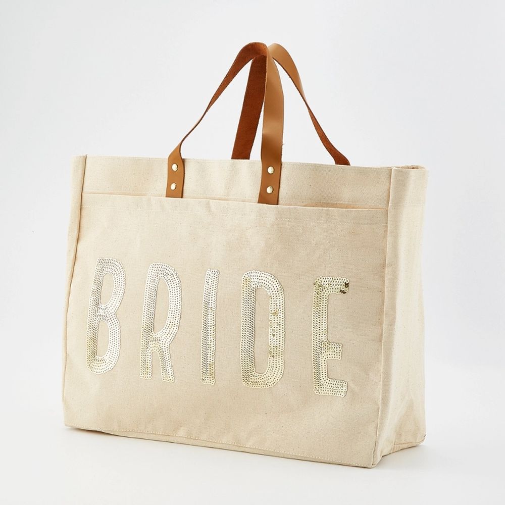Bride White Canvas Tote Bag