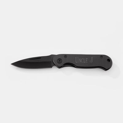 Black Stainless Steel Pocket Knife