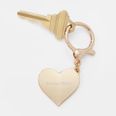 Rose Gold Heart Key Chain