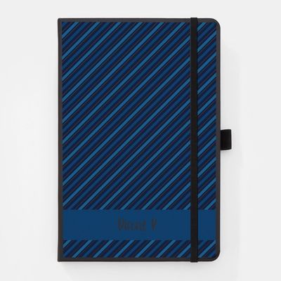 Blue Stripe on Black Journal