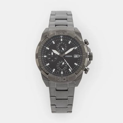 Fossil Bronson Chronograph Smoke Stainless Steel Watch