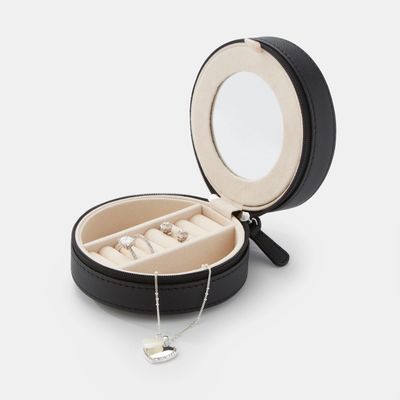 Round Black Jewelry Box