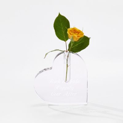 Heart Shaped Acrylic Bud Vase